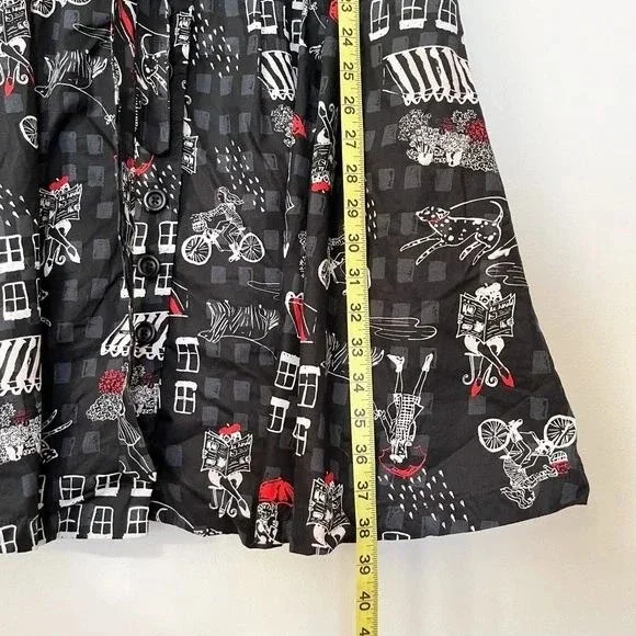 ModCloth Community Brunch Belted Sleeveless Shirt Dress XL Black - Picture 9 of 13